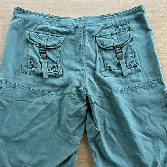 Da-Nang Green and Blue Cargo Shorts Lightweight Casual - Picture 4 of 6